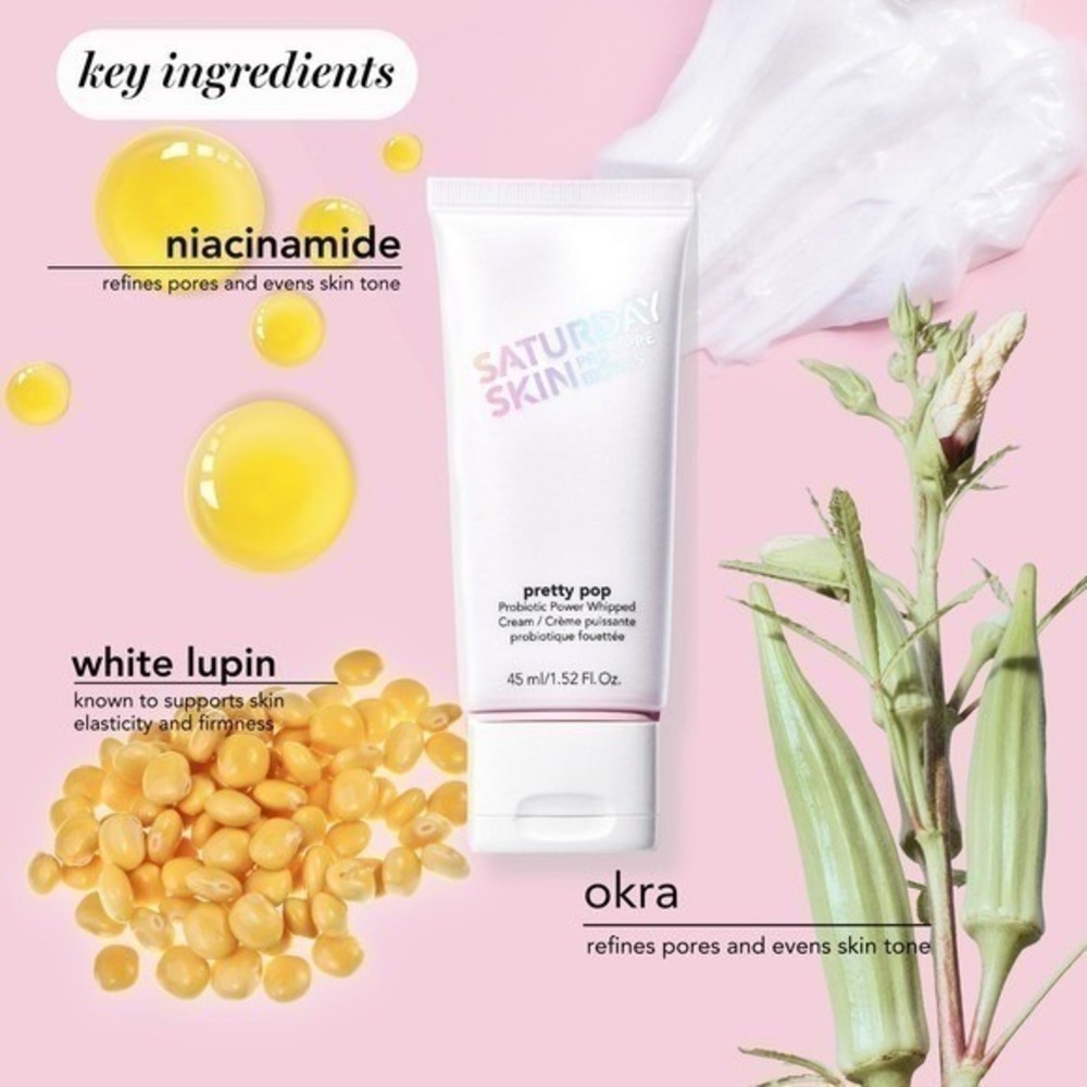 Saturday Skin Pretty Pop Probiotic Power Whipped Cream 45mL Vegan Revolve Korean - Picture 4 of 5